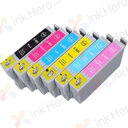 6 Pack Epson T0807 Compatible Ink Cartridges