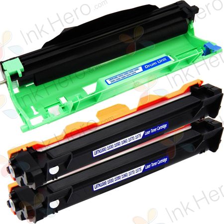 3 Pack Compatible Brother TN1050, DR1050 Toner and Drum Set