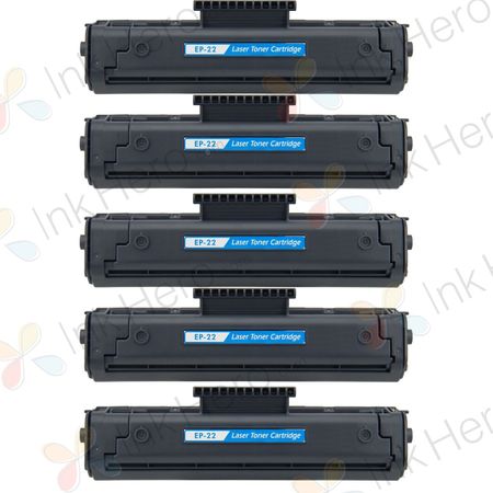 5 Pack Canon EP-22 Black Compatible Toner Cartridges