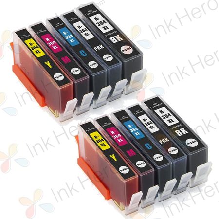 10 Pack HP 364XL High-Yield Compatible Ink Cartridges