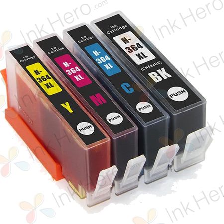 4 Pack HP 364XL High-Yield Compatible Ink Cartridges