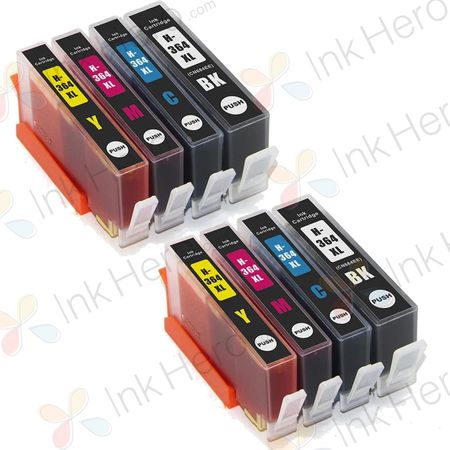 8 Pack HP 364XL High-Yield Compatible Ink Cartridges