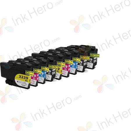 9 Pack Brother LC3239 Ultra High-Yield Compatible Ink Cartridges