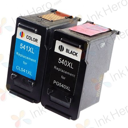 2 Pack Canon PG-540XL / CLI-541XL Remanufactured High Yield Ink Cartridges